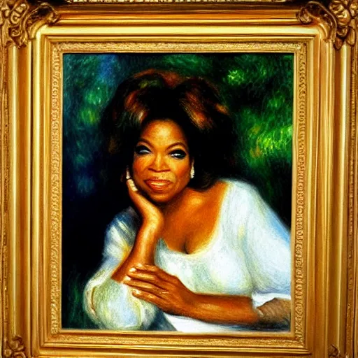 Image similar to oprah art by renoir.