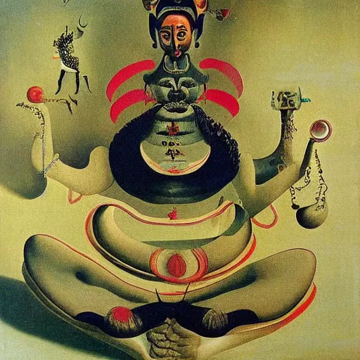 Image similar to khinkali, real life, sharp focus, painted by salvador dali