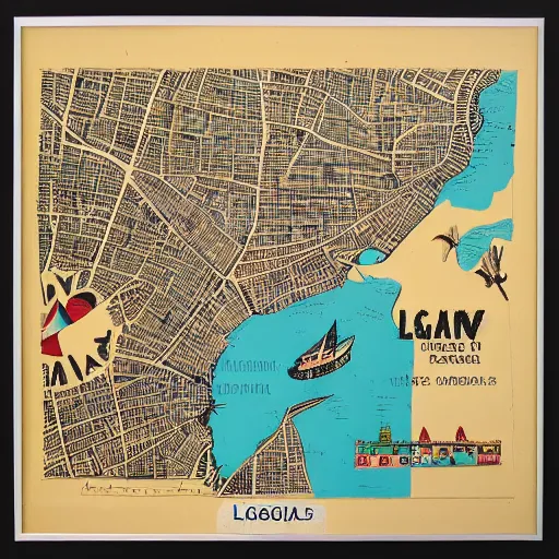 Image similar to map of lagos by fela kuti