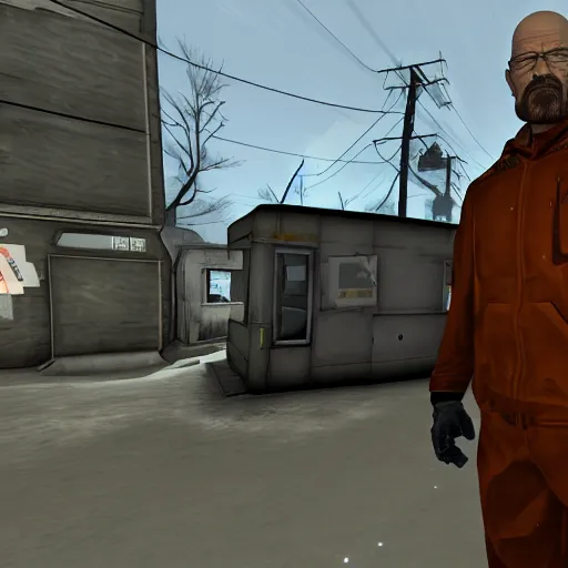 Prompt: Walter White in Half-Life 2