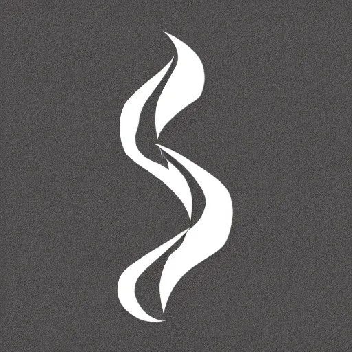 Prompt: simple vector logo of fire flames, black and white, smooth curves, negative space is mandatory