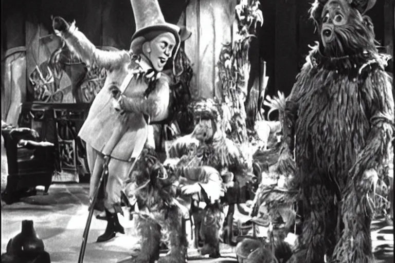 Prompt: Tik-Tok from The Wizard of Oz movie set photo