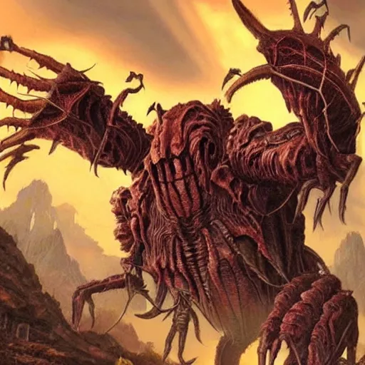 Image similar to arthropoda monster, doom eternal