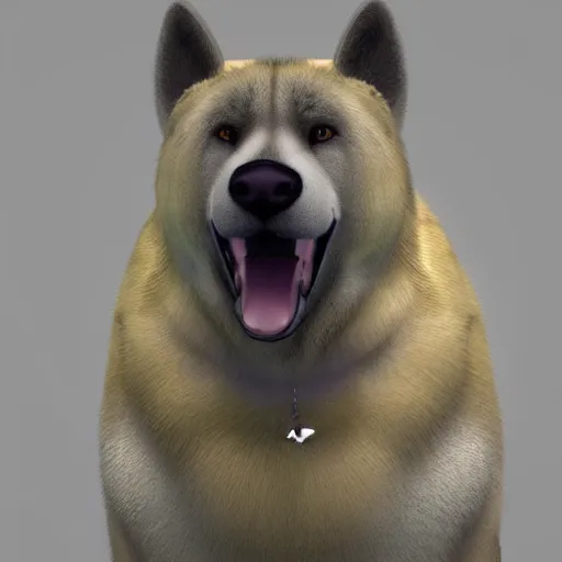 Image similar to 3 d model of a kangal sheppard dog, octane render, raytraced