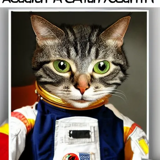 Image similar to astronaut cat