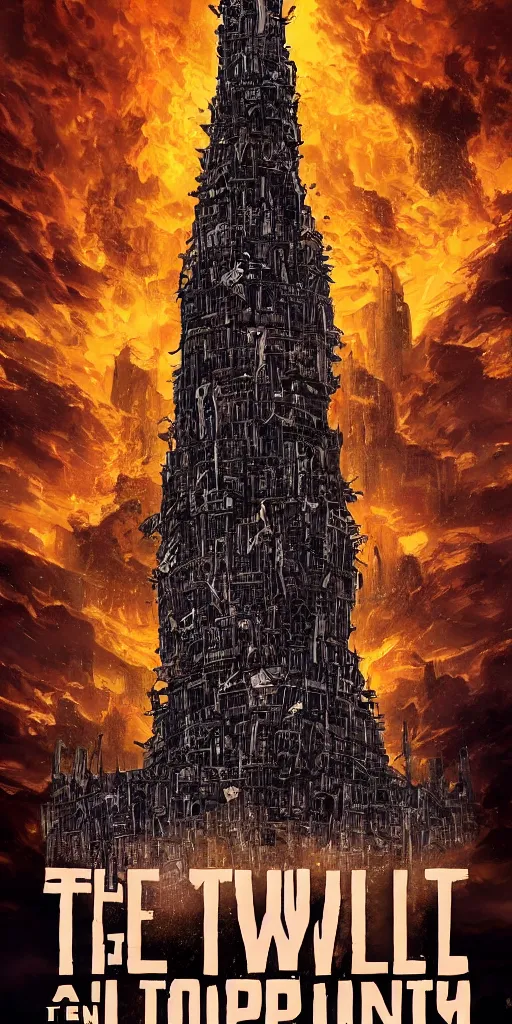 Prompt: The final tower of humanity, apocalypse