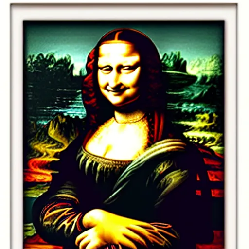 Image similar to monalisa la joconde laughing