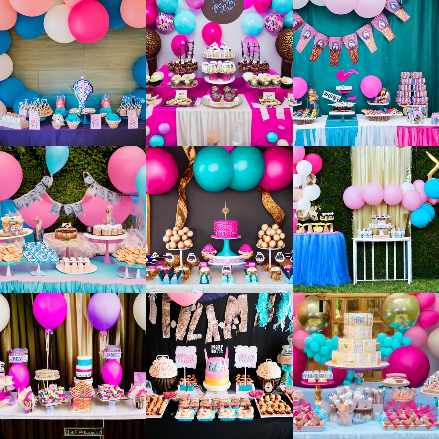 A Gender Reveal Party Using The Design Theme Of The Stable Diffusion