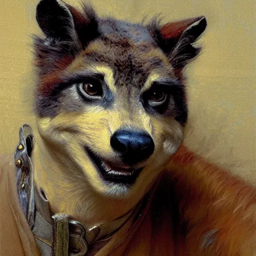 Image similar to a portrait of an animal wearing a shirt. highly detailed painting by gaston bussiere, craig mullins, j. c. leyendecker, furry