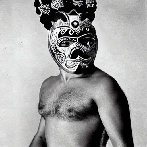 Image similar to mexican luchador with mask 1 9 7 0's photo