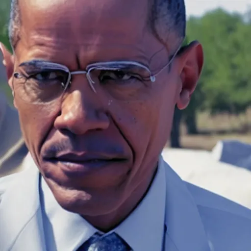 Image similar to a still of obama as walter white in breaking bad