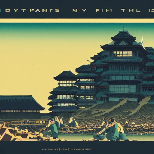 Image similar to a dystopian earth when humans are ruled by a large pointing finger and there are rows of people in shackles going to office jobs, flat design, screen print by kawase Hasui and Dan hillier, 8k, artstation