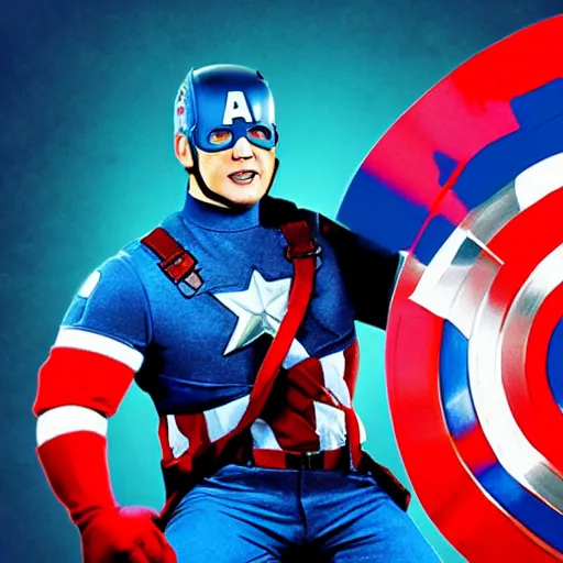 Image similar to elmo as captain america