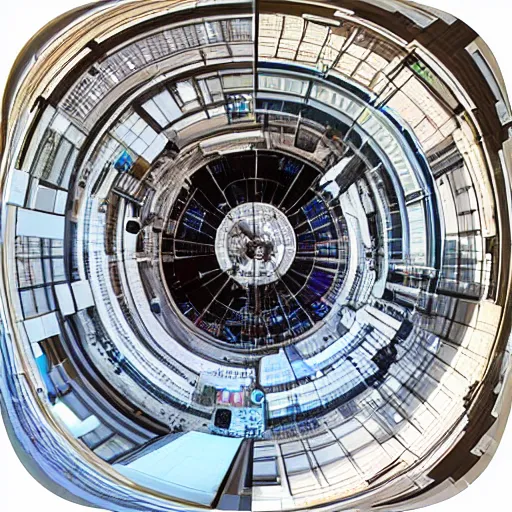 Prompt: 360 view of a space station