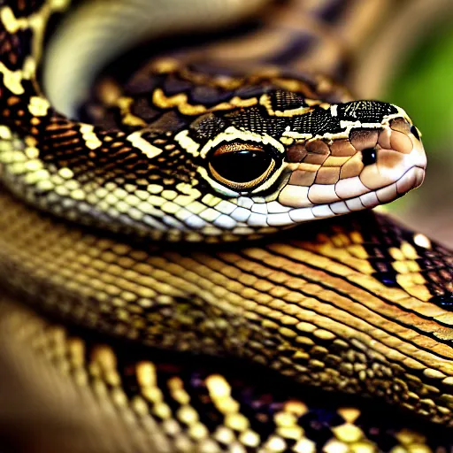 Image similar to snakes wearing hats, photo, detailed, 4k