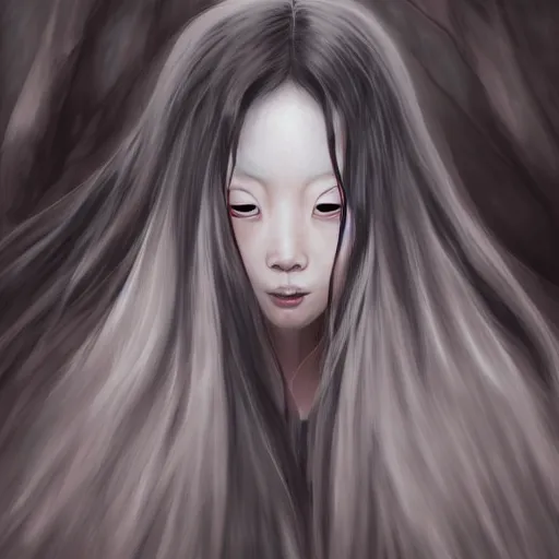 sadako from the ring, matte painting by artgerm, | Stable Diffusion ...