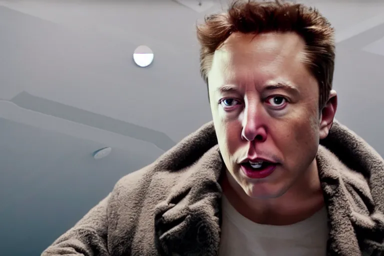 Image similar to hyperrealism aesthetic ridley scott and denis villeneuve style photography of a detailed giant elon musk, siting on a detailed ultra huge toilet and scrolling his smartphone in hyperrealism scene from detailed art house movie in style of alejandro jodorowsky and wes anderson