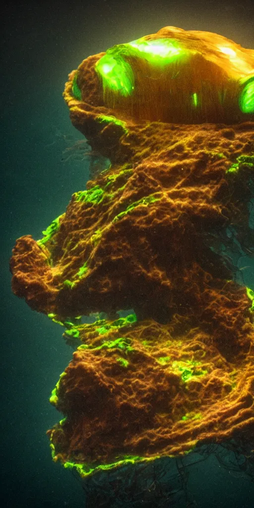 Prompt: bioluminescent deep sea creature, 8k photo, award winning