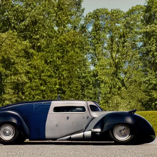 Prompt: Batmobile by Bugatti, full image, Batmobile
