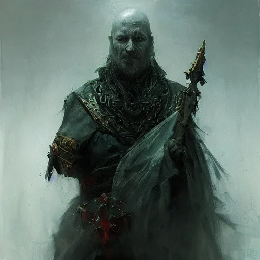 Image similar to the lord of the dead by ruan jia, portrait