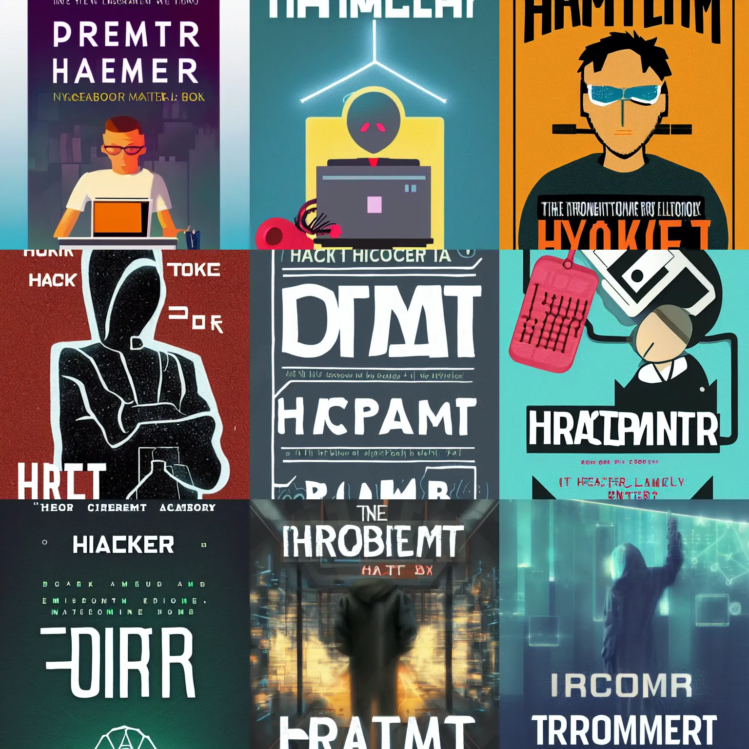 Prompt: ' prompt hacker ', book cover