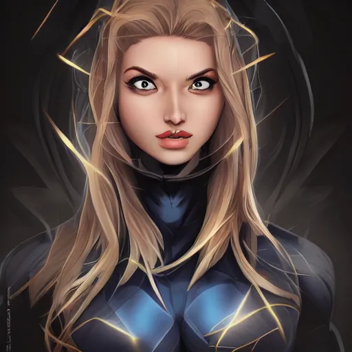 Image similar to winter superhero character portrait inspired by Artgerm,