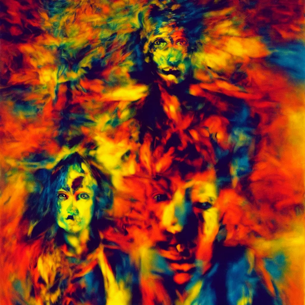 Image similar to award winning photo of a dmt trip, vivid colors, happy, symmetrical face, beautiful eyes, studio lighting, wide shot art by sally mann & arnold newman