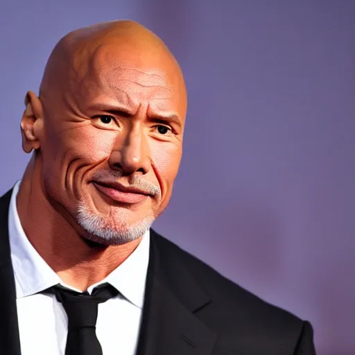 Prompt: Harrison Ford impersonating Dwayne Johnson