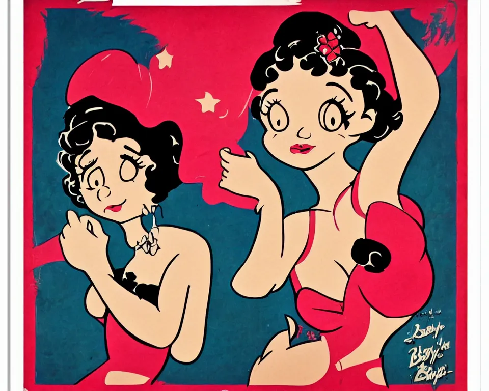 Prompt: vintage Betty Boop poster