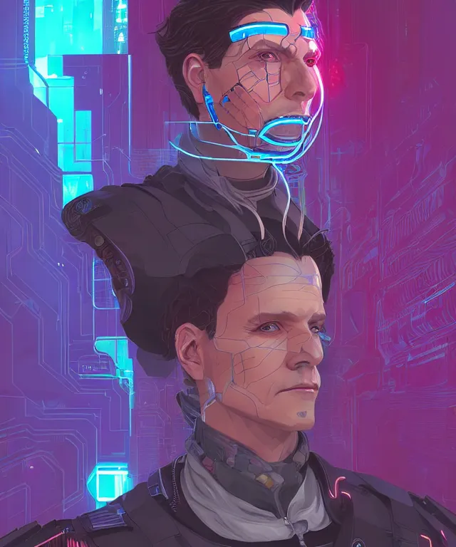 Image similar to a portrait of a male cyberpunk netrunner wearing a hadron collider, fantasy, elegant, digital painting, artstation, concept art, matte, sharp focus, illustration, art by josan gonzalez