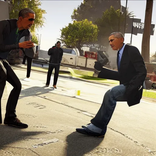 Image similar to obama as an anpc in watchdogs 2