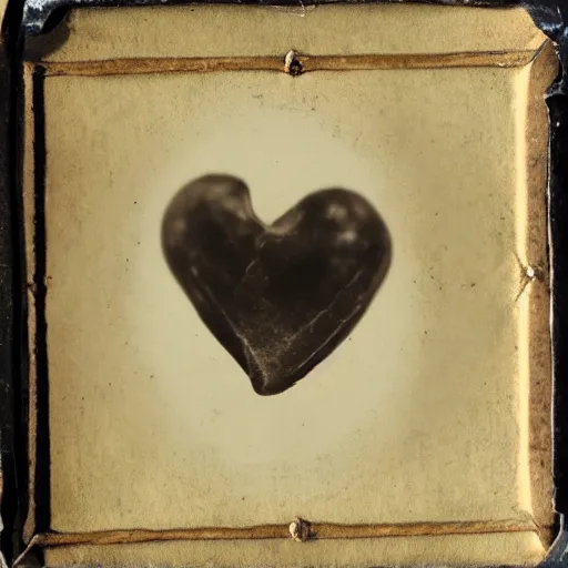 Image similar to tintype photo of a heart