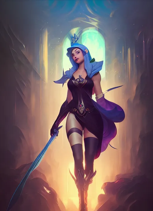 Image similar to ashe from league of legends, splash art, path traced, octane render, highly detailed, high quality, digital painting, hd, alena aenami and artgerm, karol bak, alphonse mucha, tom bagshaw