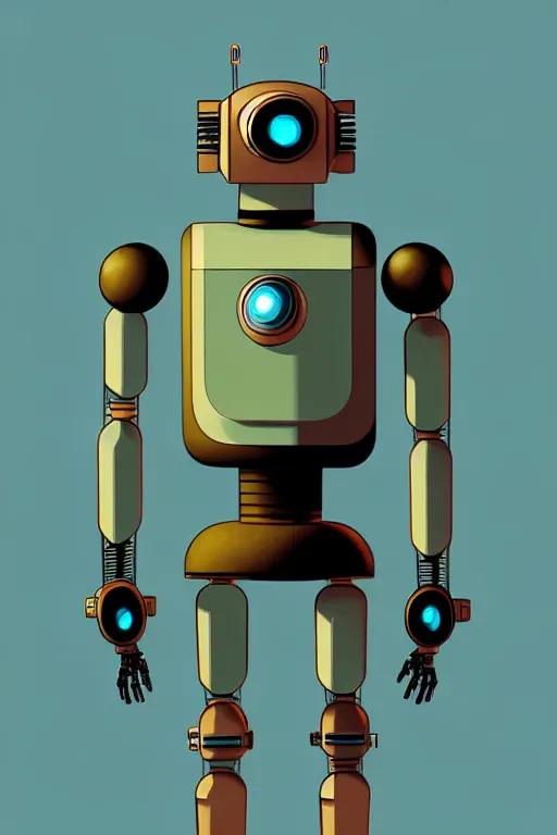 Image similar to 1 9 5 0 s retro future robot android valkery. muted colors. by jean - baptiste