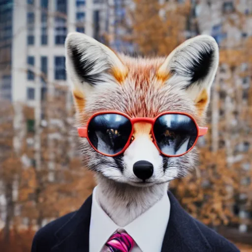 Image similar to a fox animal dressed in a suit in the style of a presidential campaign poster 8 5 mm f / 1. 4