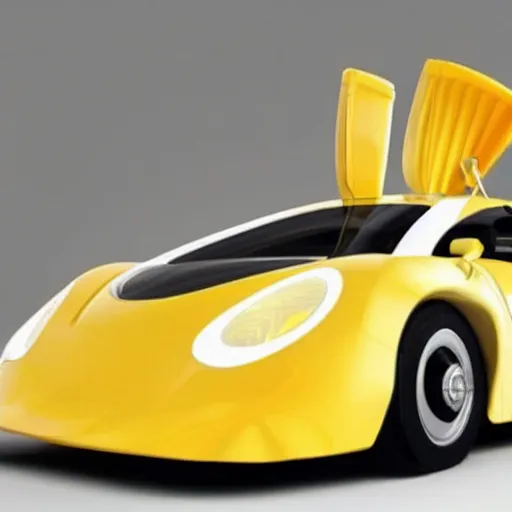 Prompt: a car inspired by a lemon