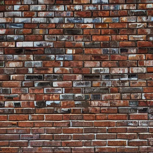 Image similar to a brick wall where each brick is a different colour wide angle shot