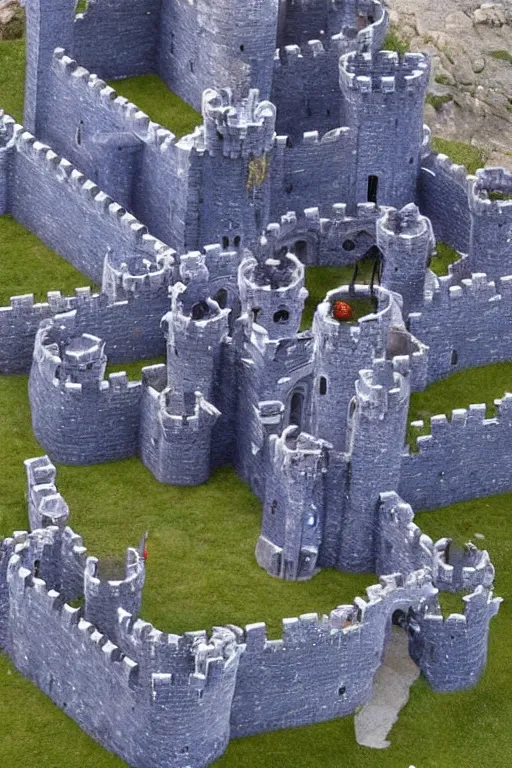 Image similar to a huge castle made out of sapphire stone