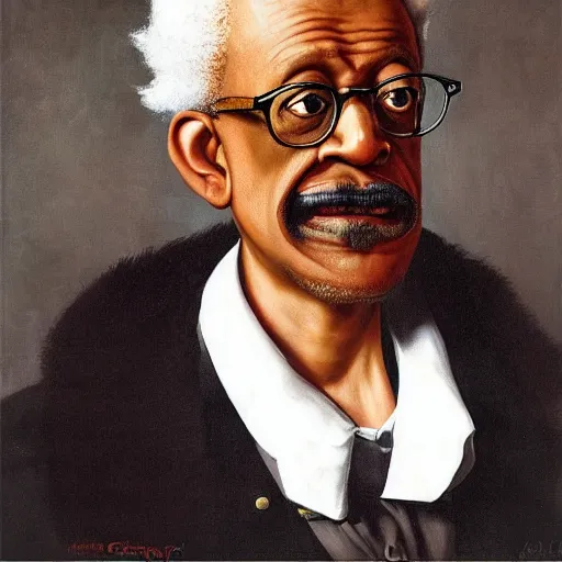 Prompt: Colonel Sanders merged with Gus Fring from Breaking Bad. Painted by Caravaggio, high detail