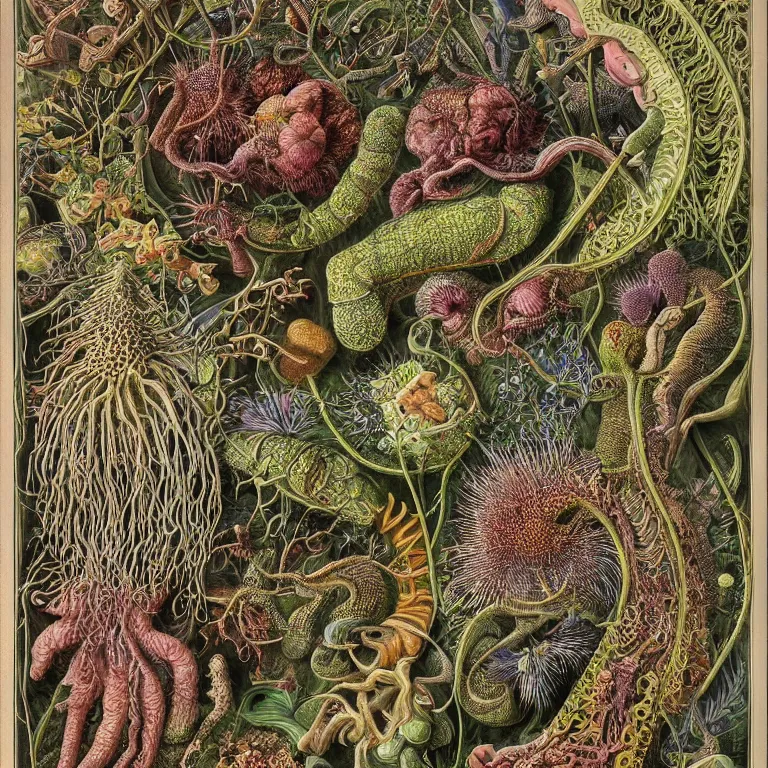 Image similar to hyperrealistic detailed illustration of the natural biological world by ernst haeckel