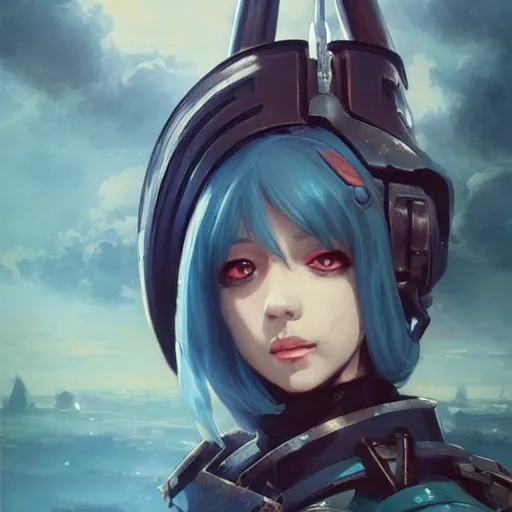 Image similar to portrait of a warhammer 4 0 k miku hatsune, epic, tragic, military art, fantasy, dieselpunk, hd shot, digital portrait, beautiful, artstation, comic style, by artgerm, guy denning, jakub rozalski, magali villeneuve and charlie bowater