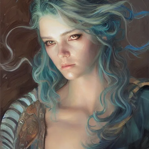 Image similar to a painting in the style of charlie bowater and in the style of donato giancola. smooth, sharp focus, semi - realism.