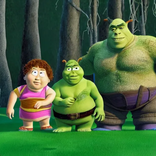 Prompt: film still of Shrek in South Park