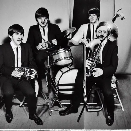 Image similar to the beatles as a jazz quartet