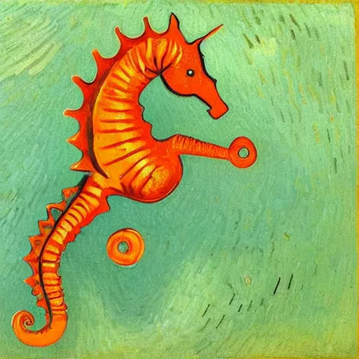 Image similar to seahorse by Vincent van Gogh