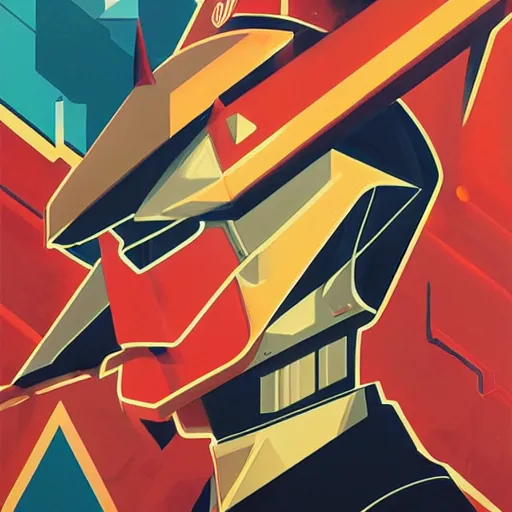 Image similar to Char Aznable profile picture by Sachin Teng, asymmetrical, Organic Painting , Matte Painting, meaningful, Powerful, geometric shapes, hard edges, graffiti, street art:2 by Sachin Teng:4