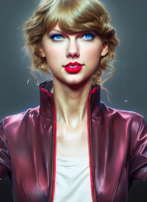 Image similar to taylor swift, evangelion, au naturel, hyper detailed, digital art, trending in artstation, cinematic lighting, studio quality, smooth render, frostbite 3 engine rendered, art style by klimt and nixeu and ian sprigger and wlop and krenz cushart