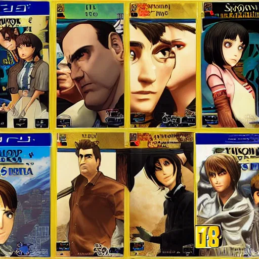 Image similar to the sopranos jrpg ps2 game of the year cover greatest hits