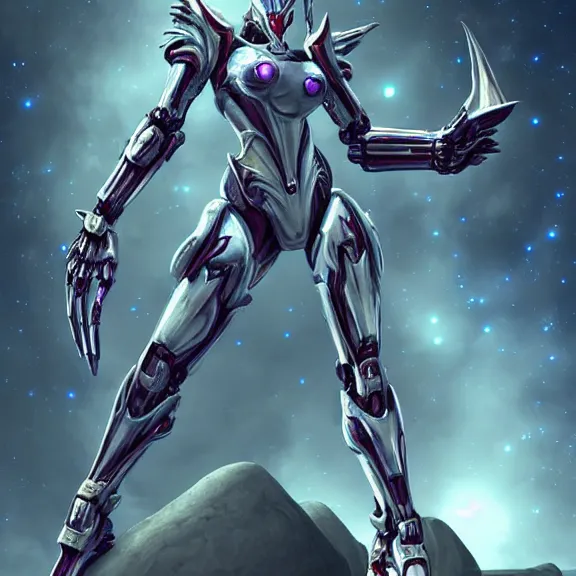 Image similar to giant stunning goddess shot, galactic sized beautiful hot anthropomorphic robot mecha female dragon, floating in space, larger than the planet, the earth a mere marble in her hand, detailed sleek silver armor, sharp claws, epic proportions, epic scale, highly detailed digital art, sci fi, furry art, macro art, dragon art, goddess art, warframe fanart, destiny fanart, anthro, furry, giantess, macro, furaffinity, deviantart, 8k 3D realism