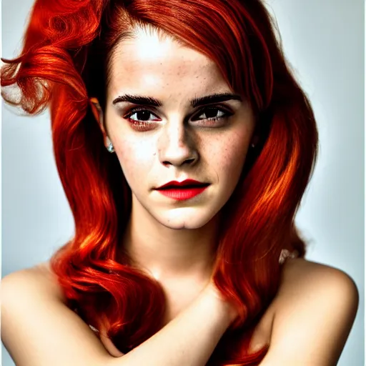Image similar to Emma Watson as Jessica Rabbit, (Nikon D850, f/8, modelsociety, symmetric balance)